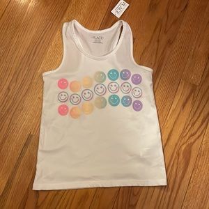 Children Place white racerback, sleeveless, crew neck tank top. Size M (7/8)